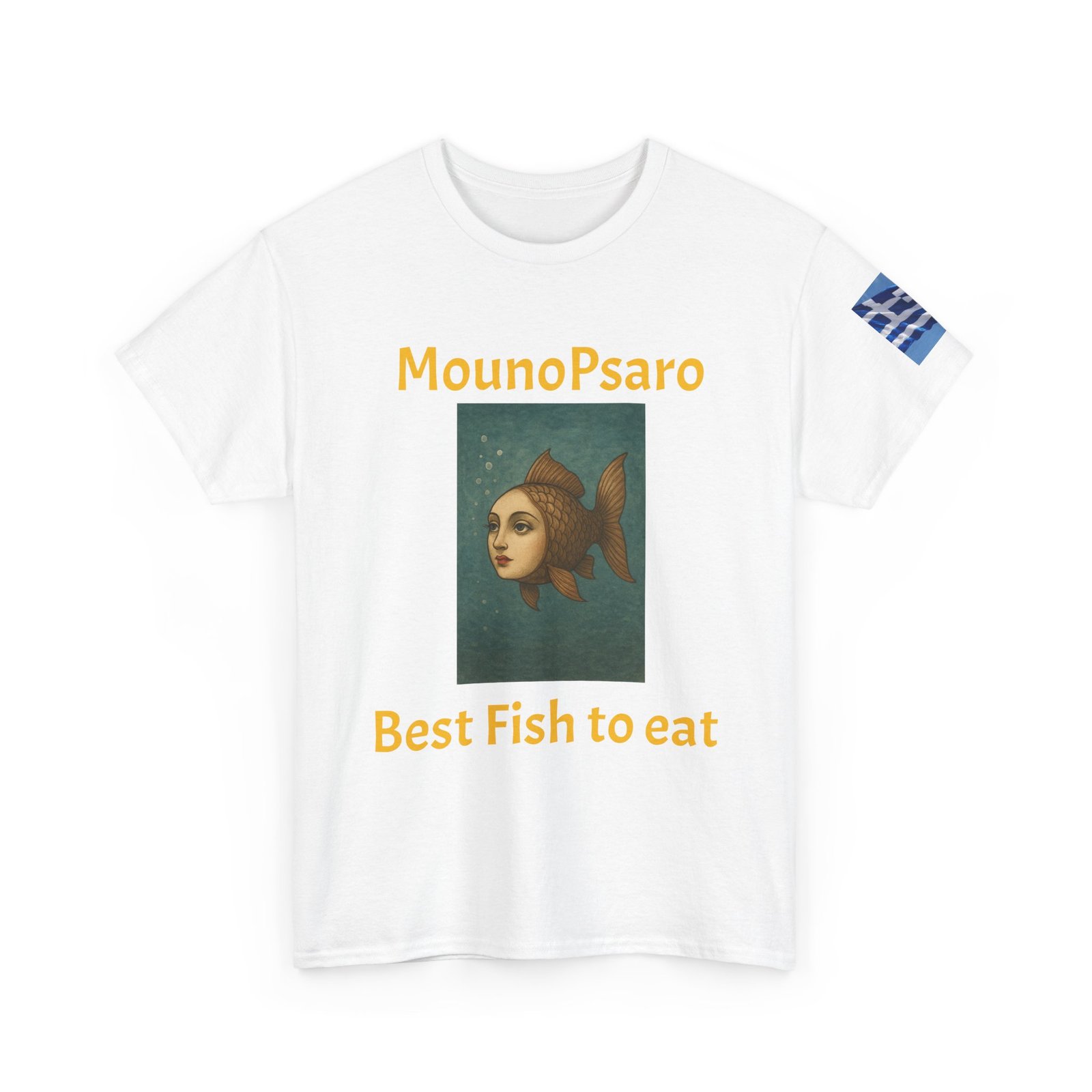 Graphic Tee — “MounoPsaro Best Fish to Eat” Fish Art T-Shirt - Image 7