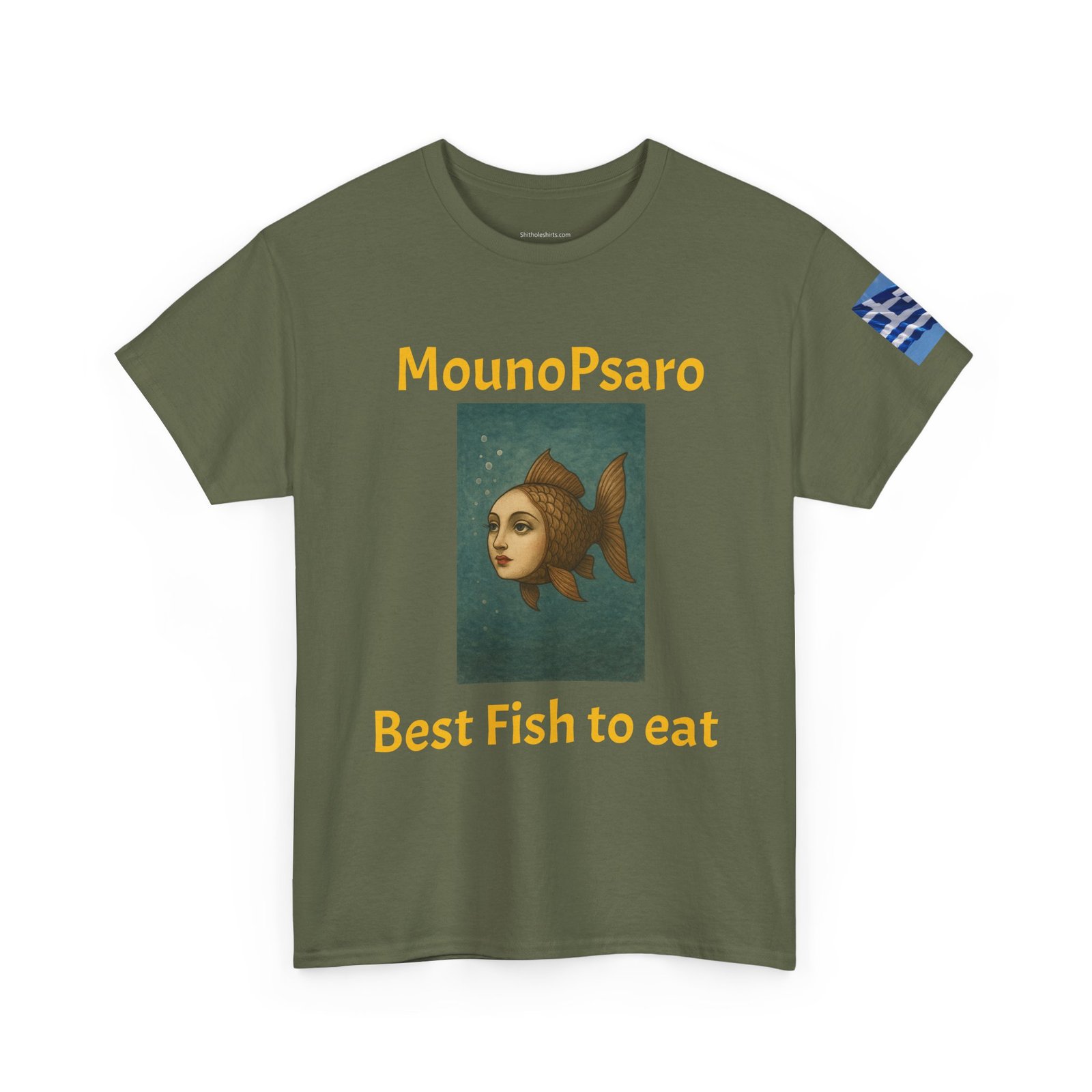 Graphic Tee — “MounoPsaro Best Fish to Eat” Fish Art T-Shirt - Image 11