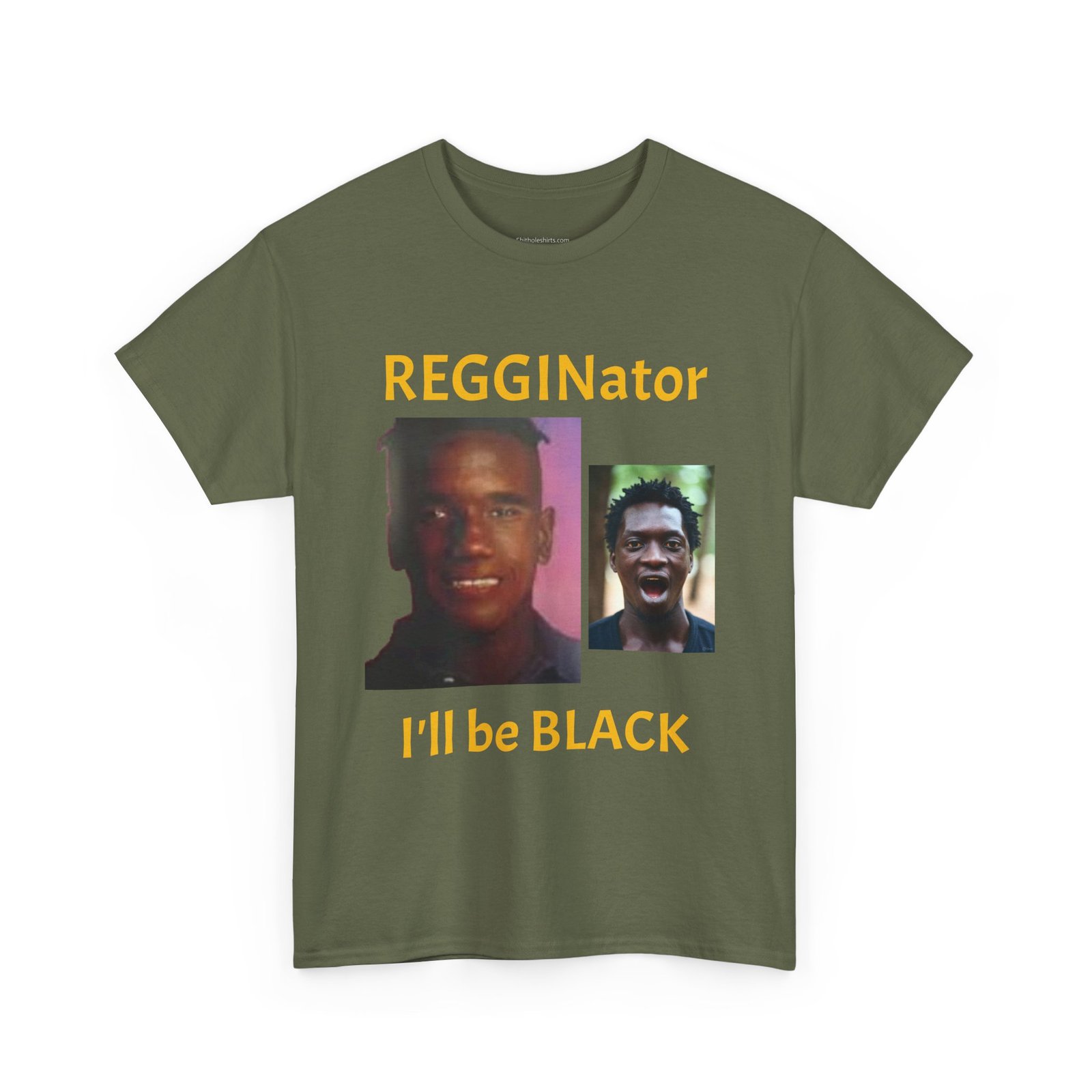 Graphic Tee — "REGGINator I'll Be BLACK" Photo Design - Image 11