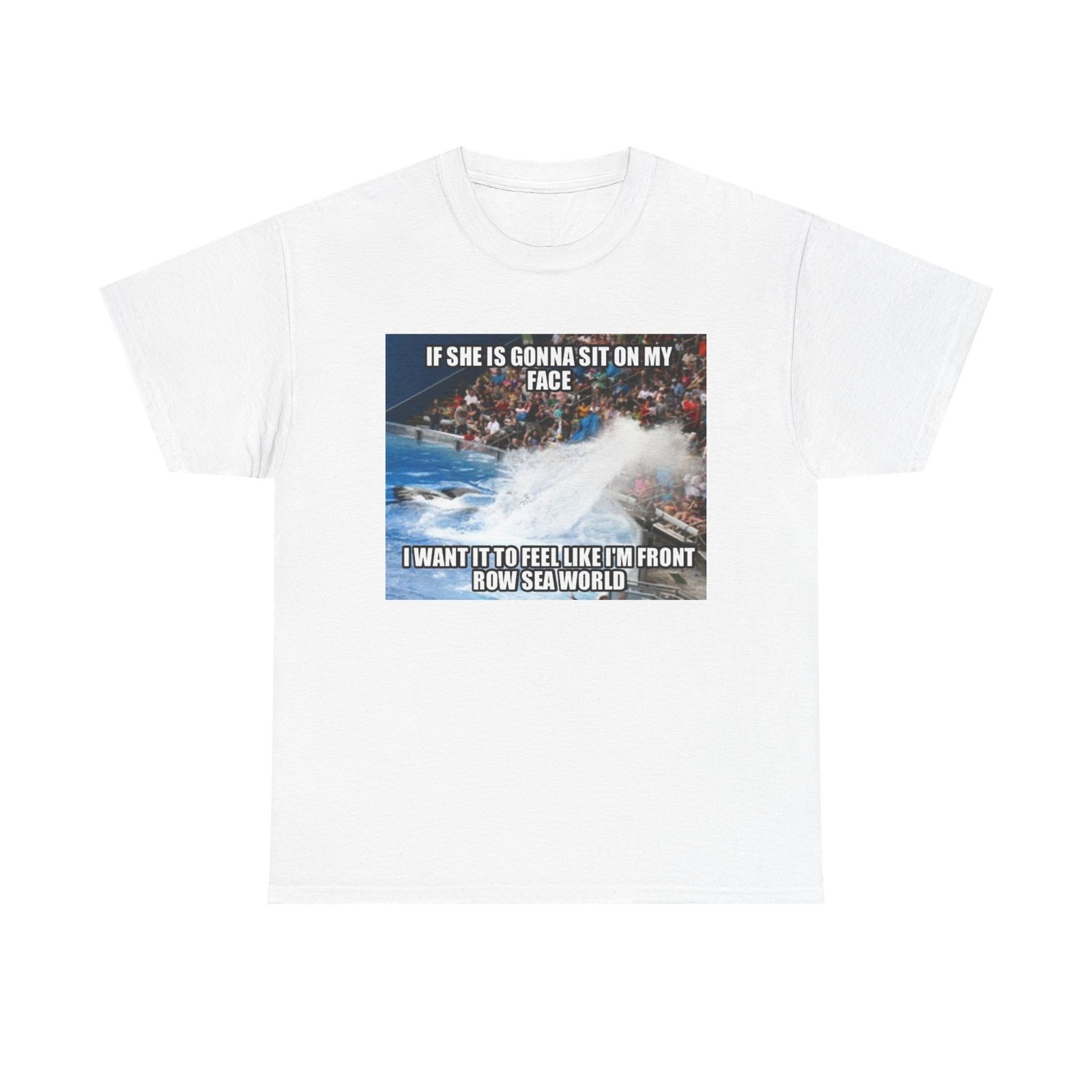 T-Shirt — 'If She’s Gonna Sit on My Face… I Want It to Feel Like I’m Front Row Sea World' Graphic Tee - Image 5