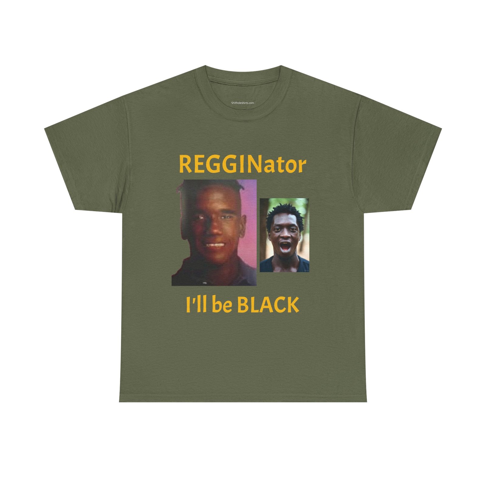 Graphic Tee — "REGGINator I'll Be BLACK" Photo Design - Image 9