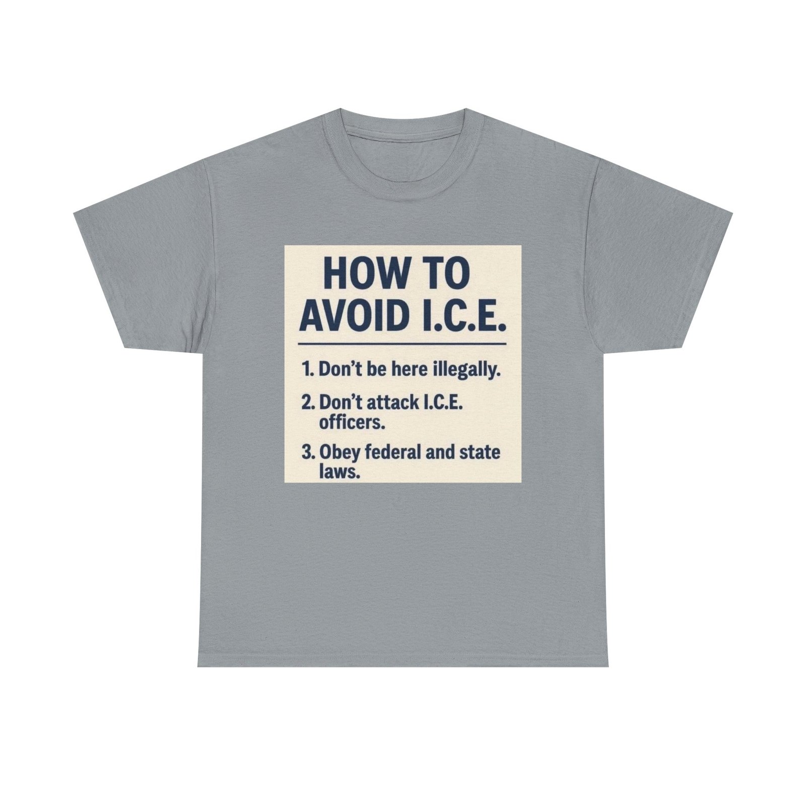 Political Statement T-Shirt — “How to Avoid I.C.E.” List Tee - Image 9