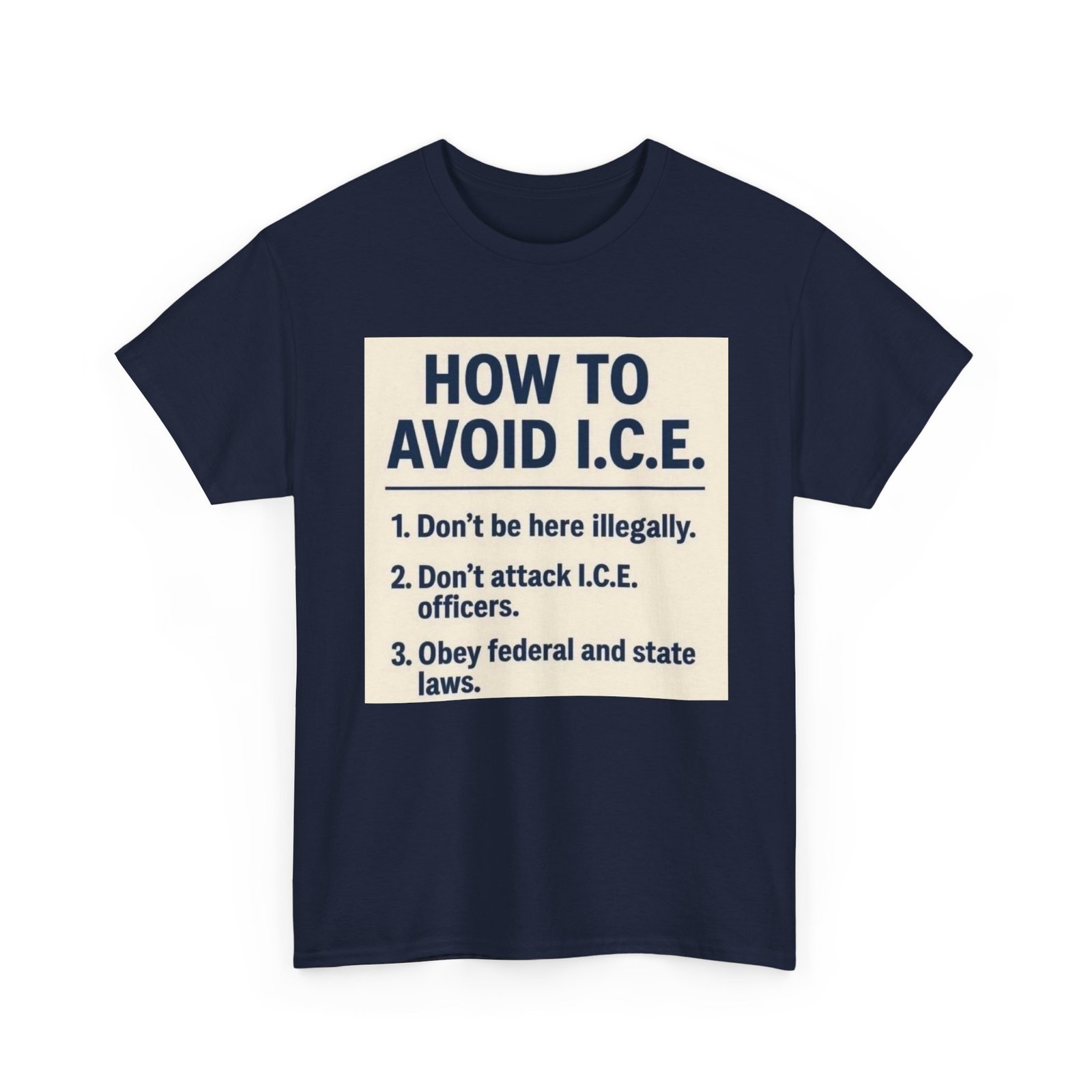Political Statement T-Shirt — “How to Avoid I.C.E.” List Tee - Image 15