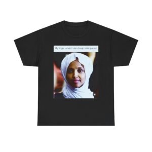 Graphic Tee — "My Finger When I See Cheap Toilet Paper" Meme Shirt