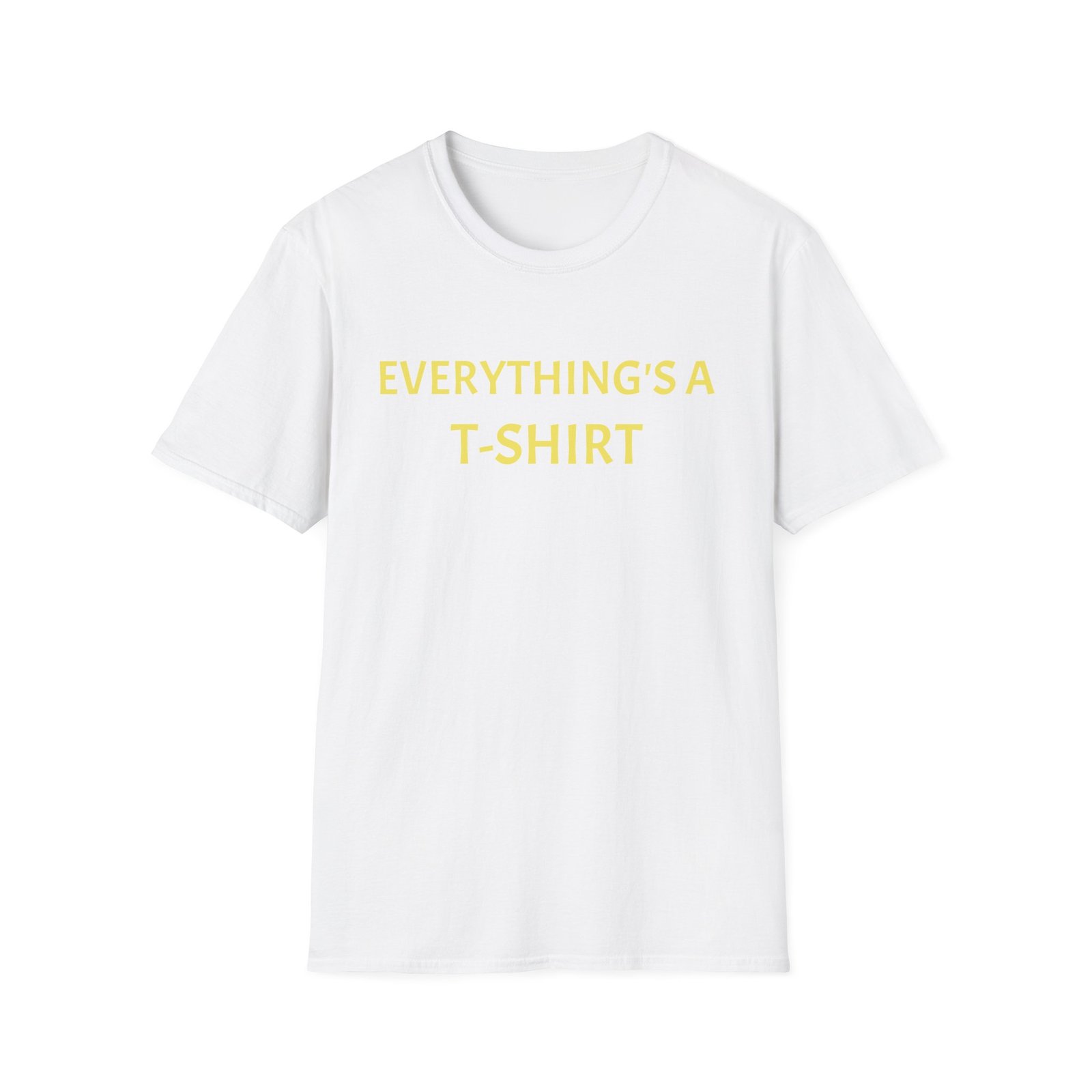 Everything's A T-Shirt" Graphic Tee — "Idea" Back Print, Minimal Yellow Slogan T-Shirt - Image 5