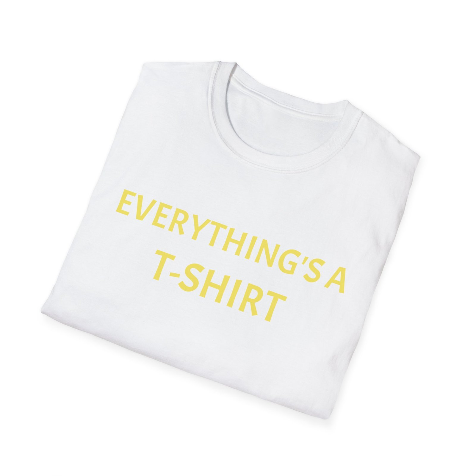Everything's A T-Shirt" Graphic Tee — "Idea" Back Print, Minimal Yellow Slogan T-Shirt - Image 8