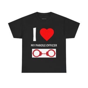 I Heart Parole Officer T-Shirt — 'I  Parole Officer' Handcuff Graphic Tee