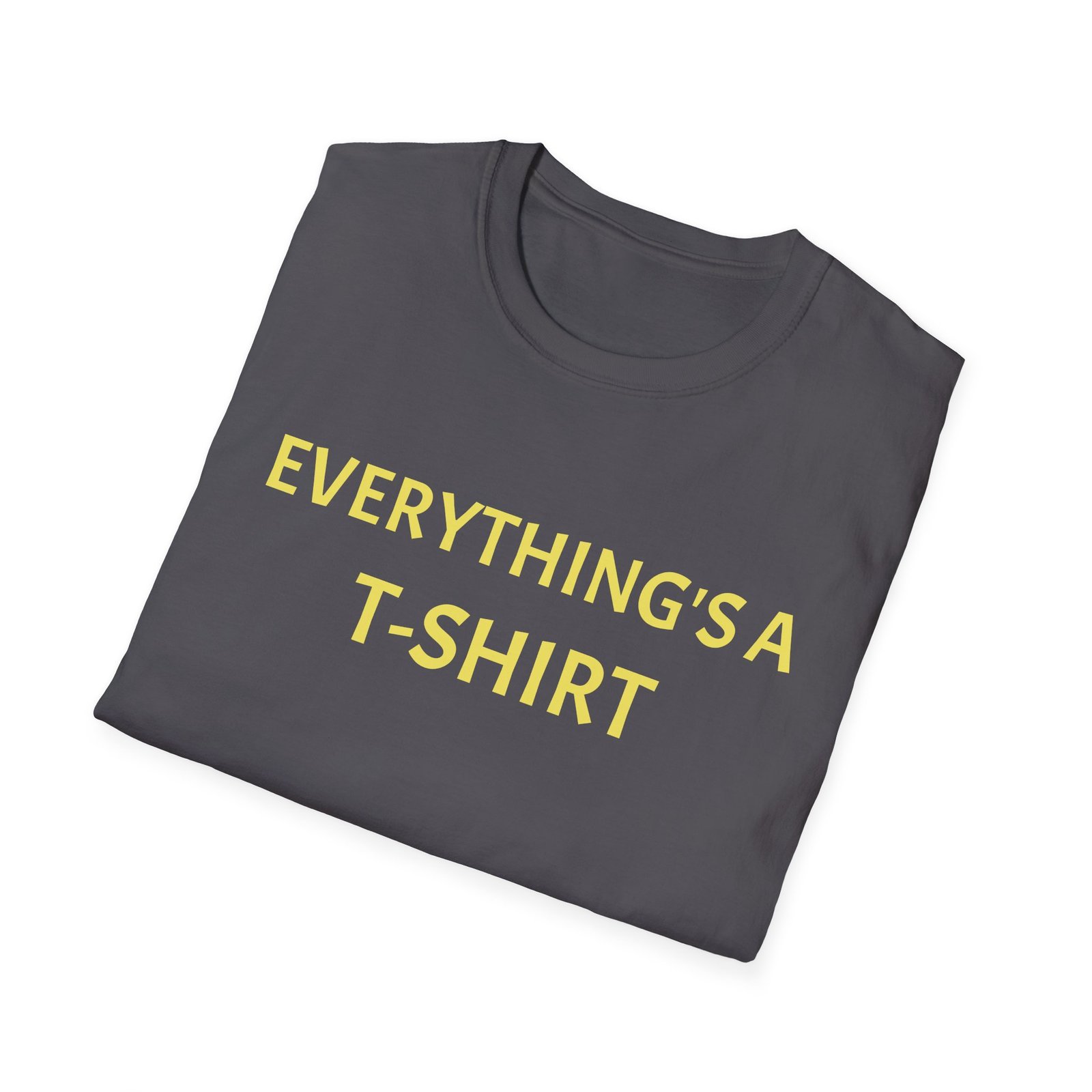 Everything's A T-Shirt" Graphic Tee — "Idea" Back Print, Minimal Yellow Slogan T-Shirt - Image 16