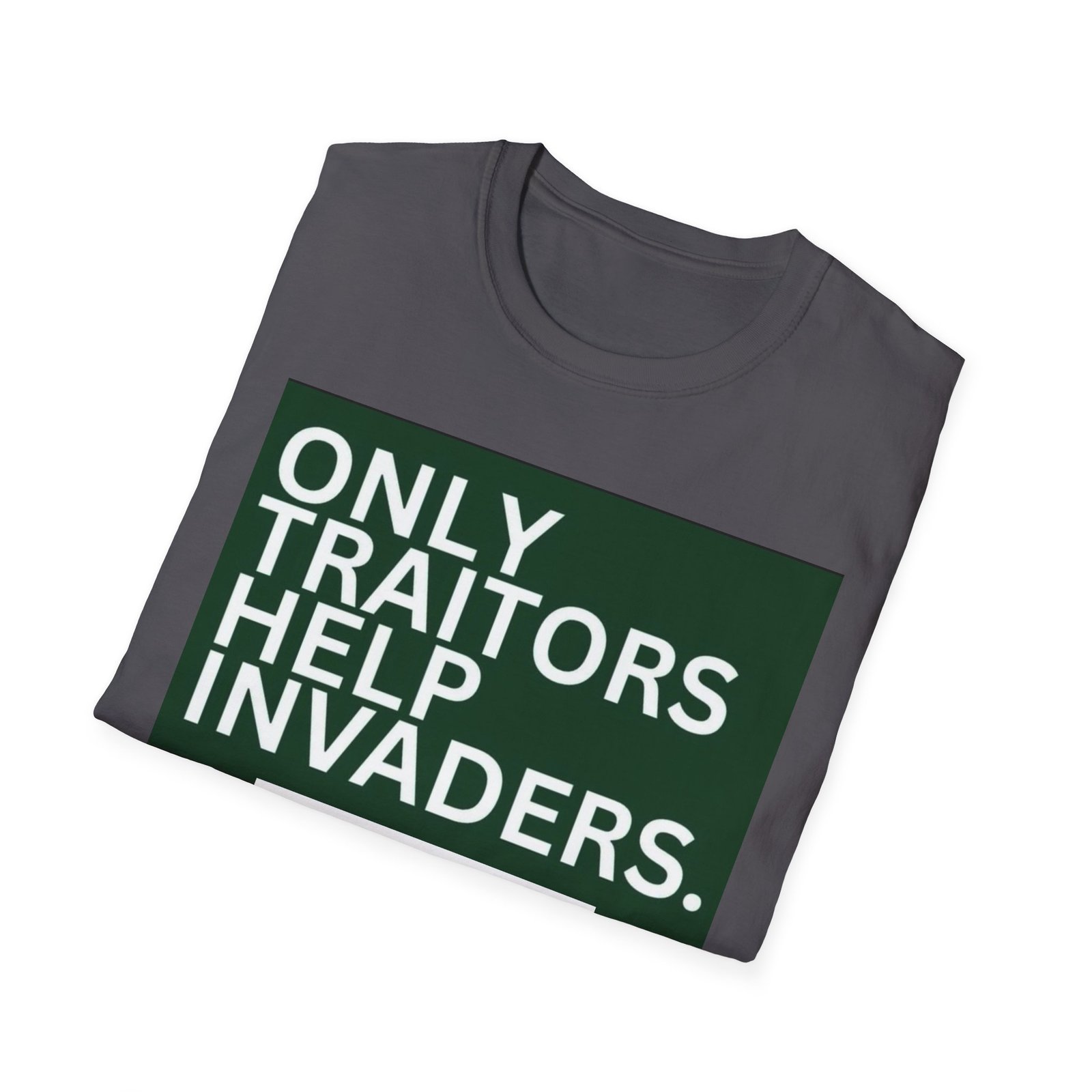 T-Shirt — "Only Traitors Help Invaders" I Stand With ICE Political Tee - Image 4
