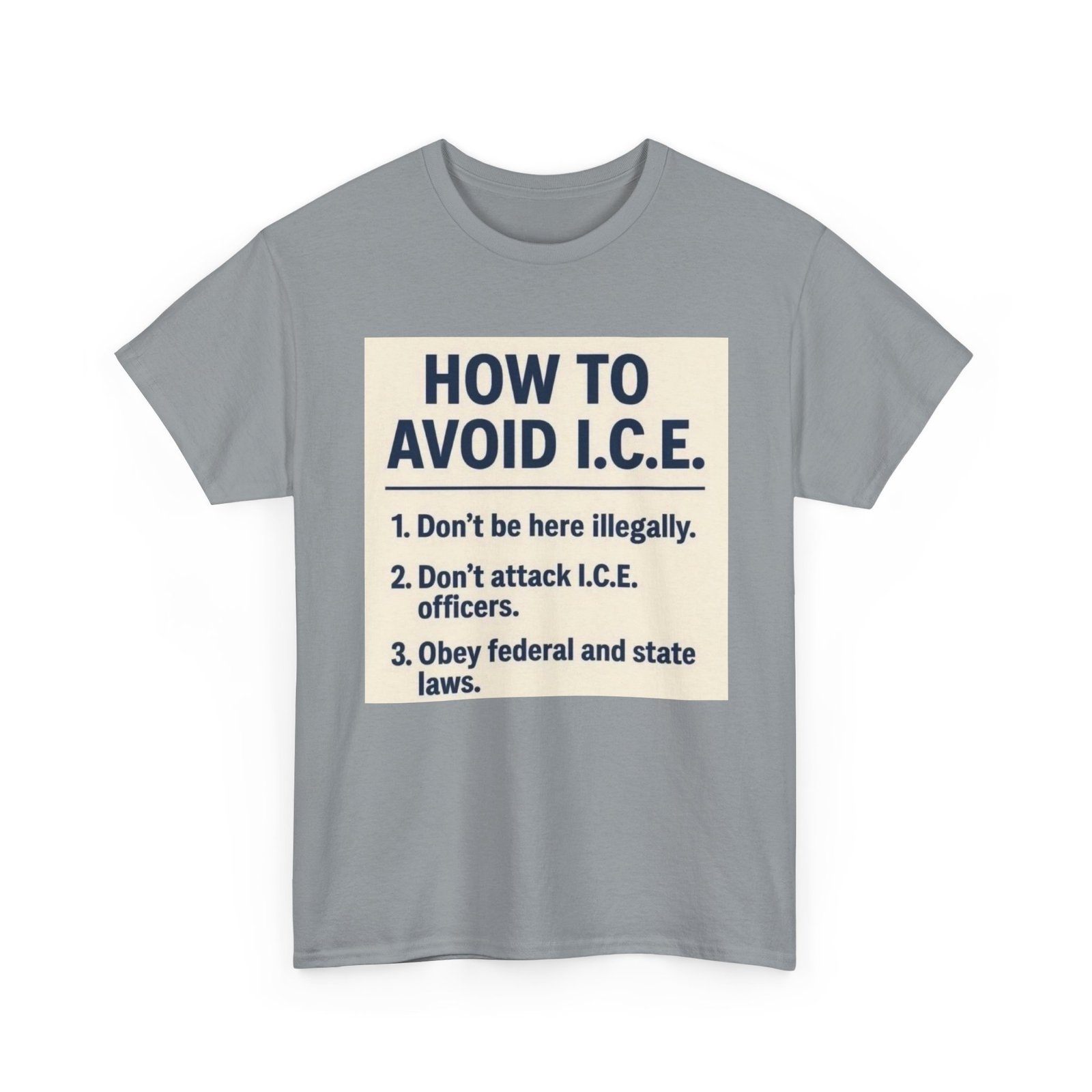 Political Statement T-Shirt — “How to Avoid I.C.E.” List Tee - Image 11