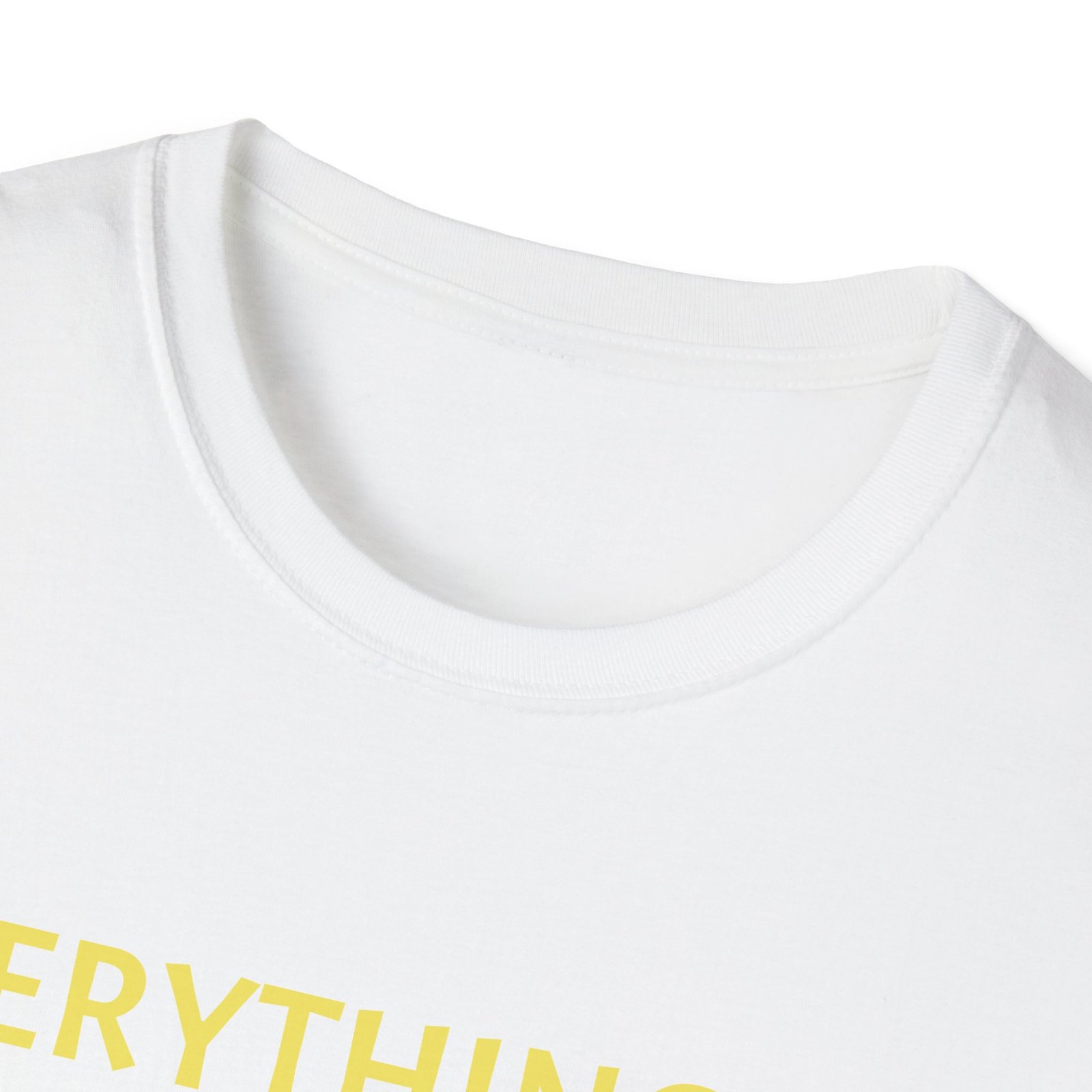 Everything's A T-Shirt" Graphic Tee — "Idea" Back Print, Minimal Yellow Slogan T-Shirt - Image 7