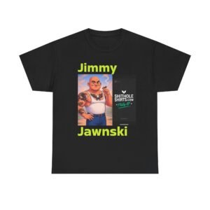 Jimmy Jawnski T‑Shirt — Bold Cartoon Tattooed Character Tee