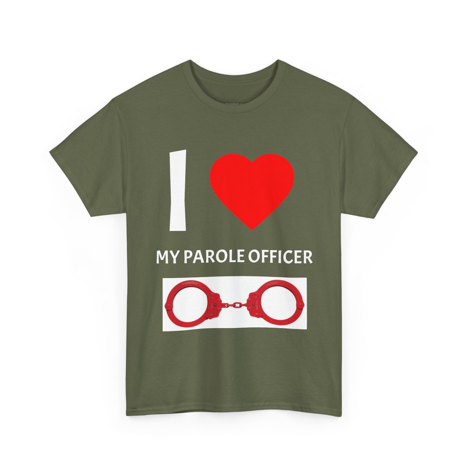 I Heart Parole Officer T-Shirt — 'I Parole Officer' Handcuff Graphic Tee - Image 6