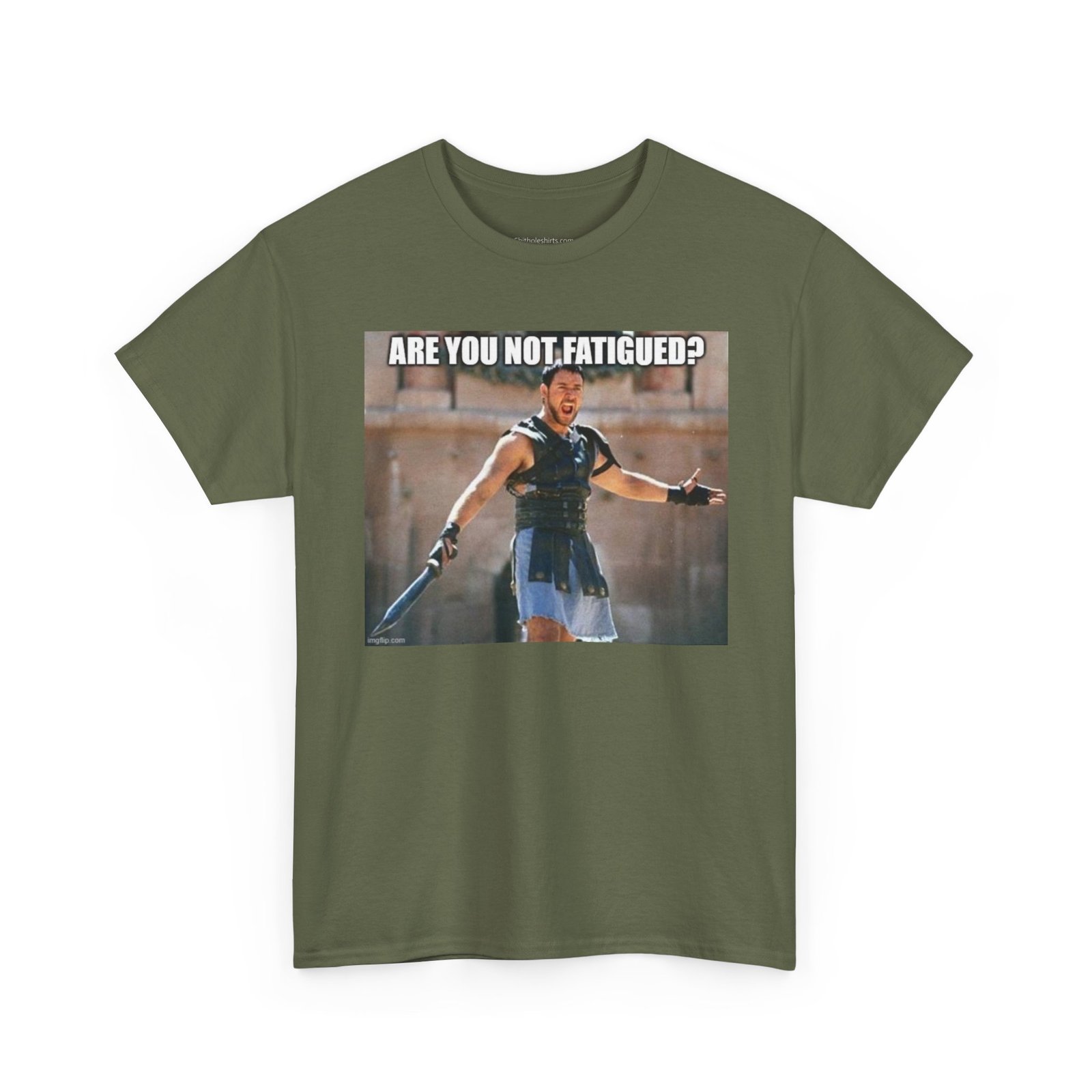 T-Shirt — “Are You Not, Fatigued?” Gladiator Meme Tee - Image 7