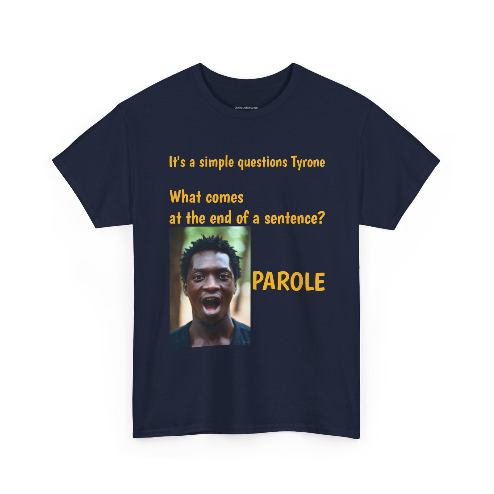 Parole Joke T-Shirt — "What comes at the end of a sentence? PAROLE" Graphic Tee - Image 19