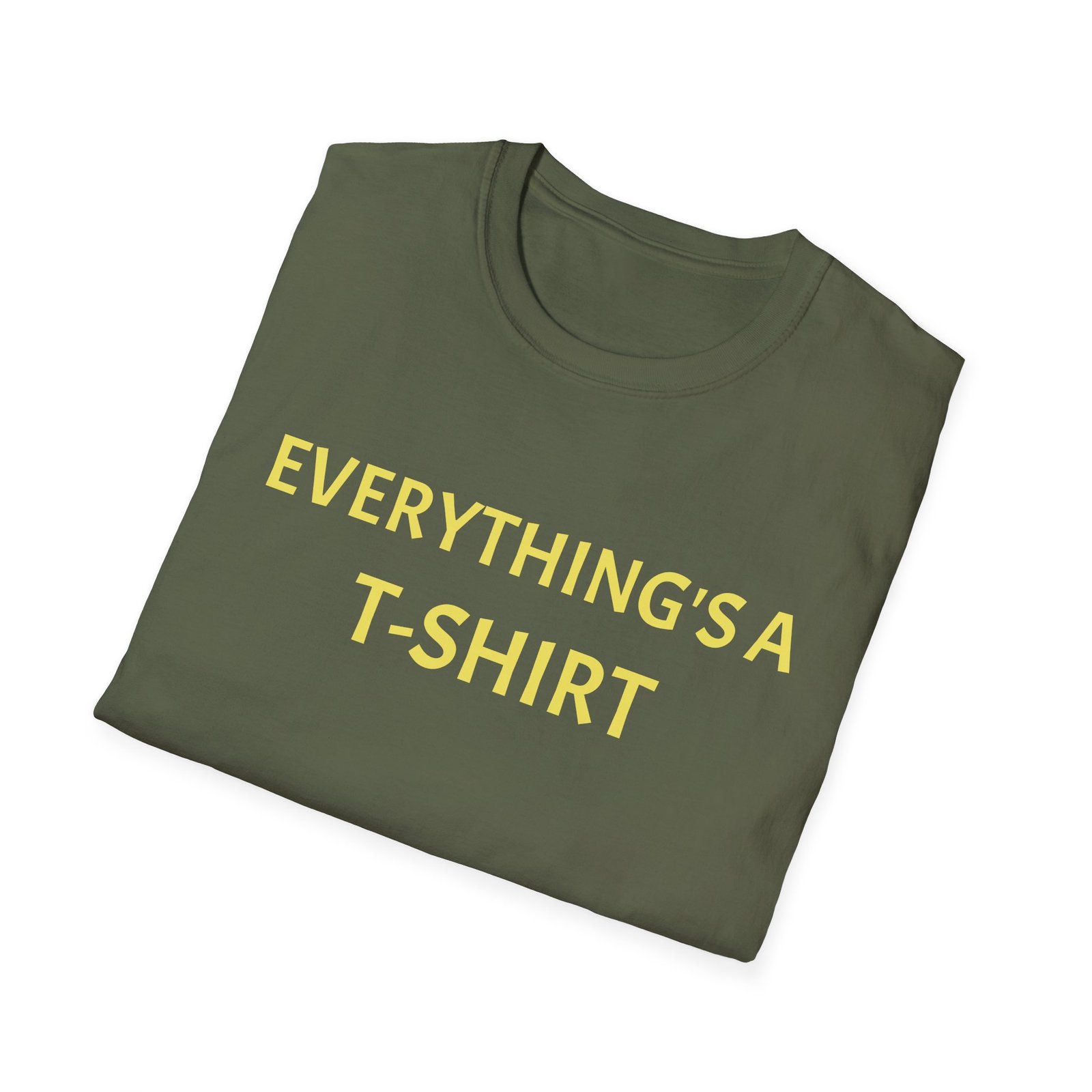 Everything's A T-Shirt" Graphic Tee — "Idea" Back Print, Minimal Yellow Slogan T-Shirt - Image 12