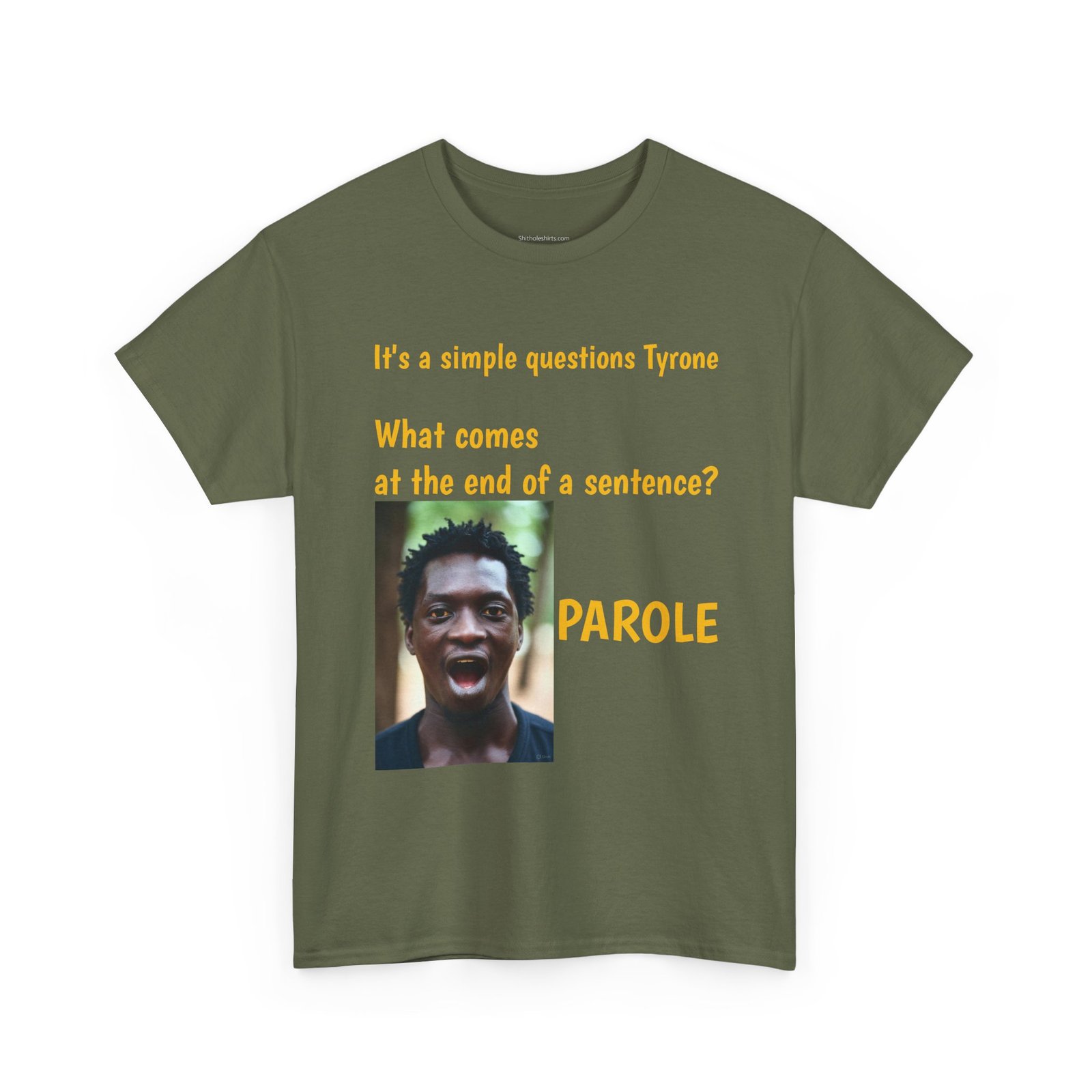 Parole Joke T-Shirt — "What comes at the end of a sentence? PAROLE" Graphic Tee - Image 11