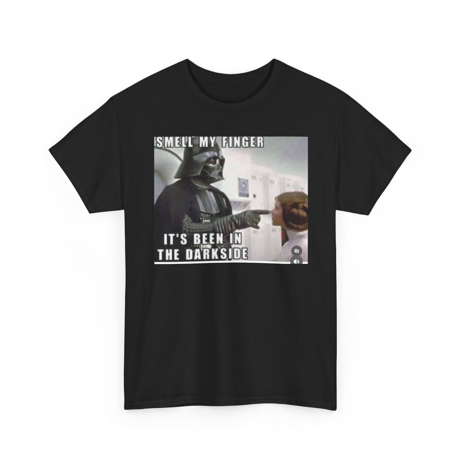 Darth Vader Meme Tee — "I Smell My Finger, It's Been in the Dark Side" Funny Star Wars T-Shirt - Image 3