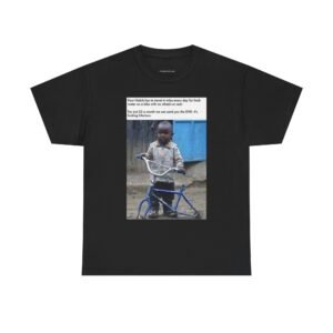 Graphic Tee — Vintage Photo Kid on Tricycle with Caption