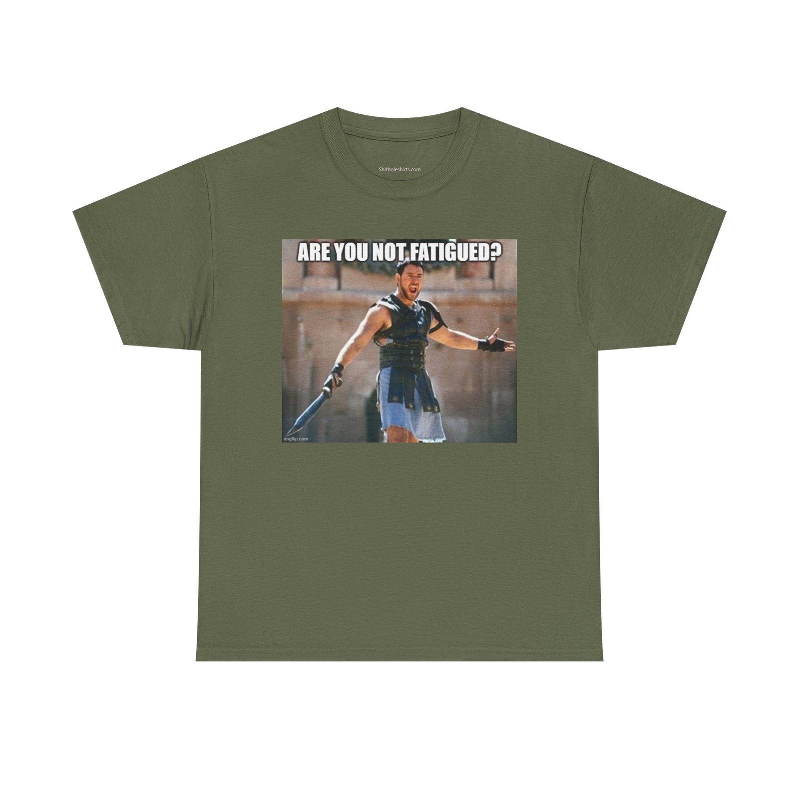 T-Shirt — “Are You Not, Fatigued?” Gladiator Meme Tee - Image 5