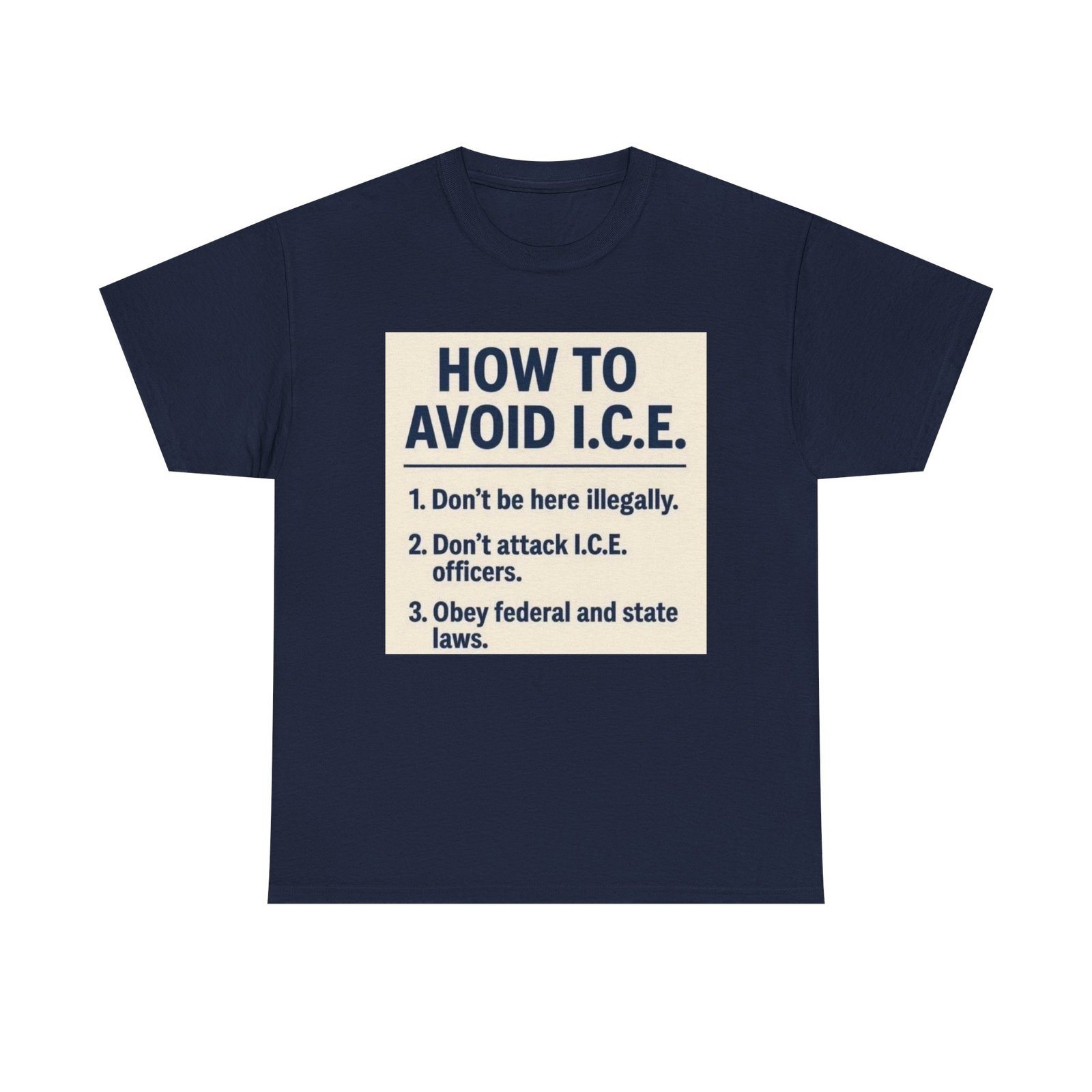 Political Statement T-Shirt — “How to Avoid I.C.E.” List Tee - Image 13