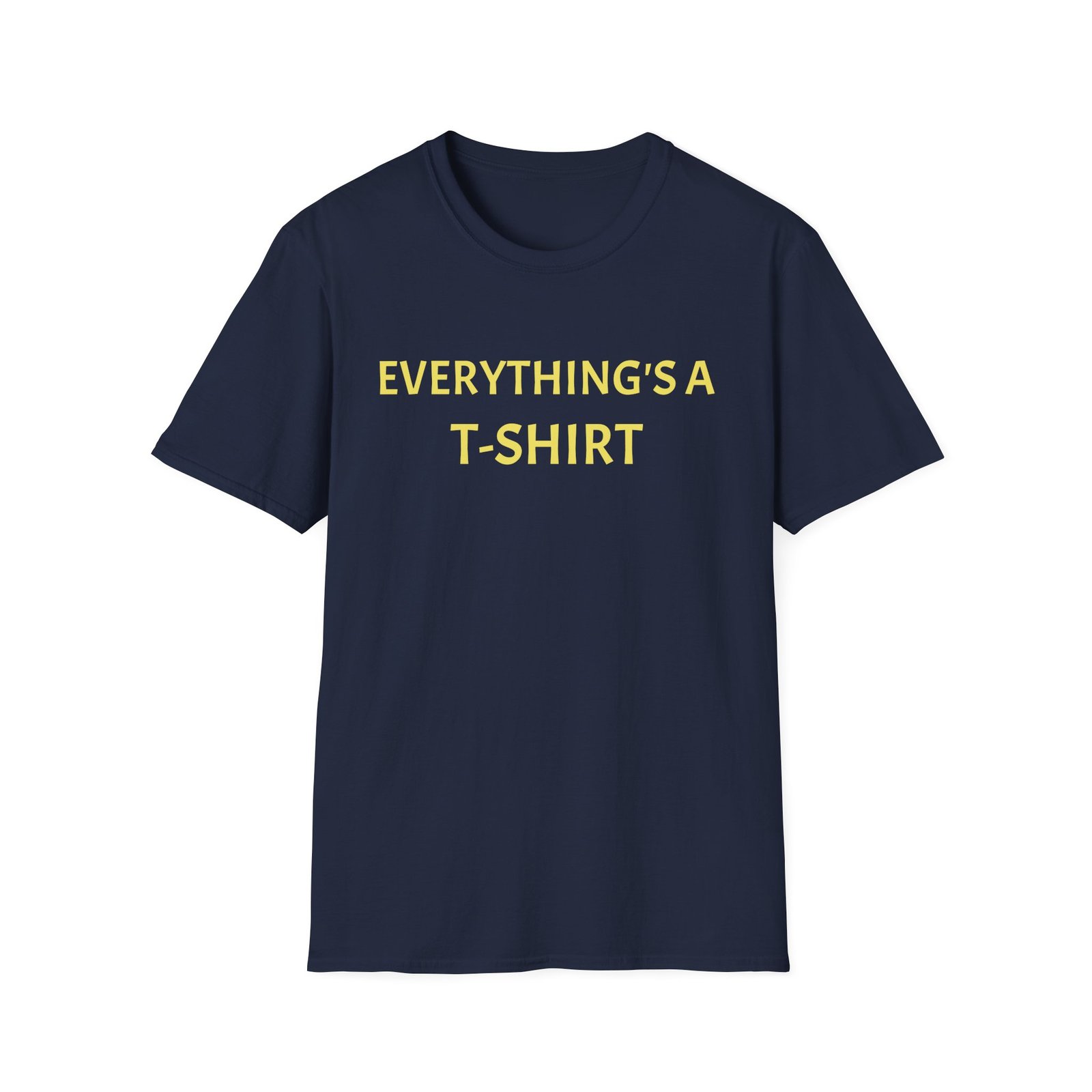 Everything's A T-Shirt" Graphic Tee — "Idea" Back Print, Minimal Yellow Slogan T-Shirt - Image 17
