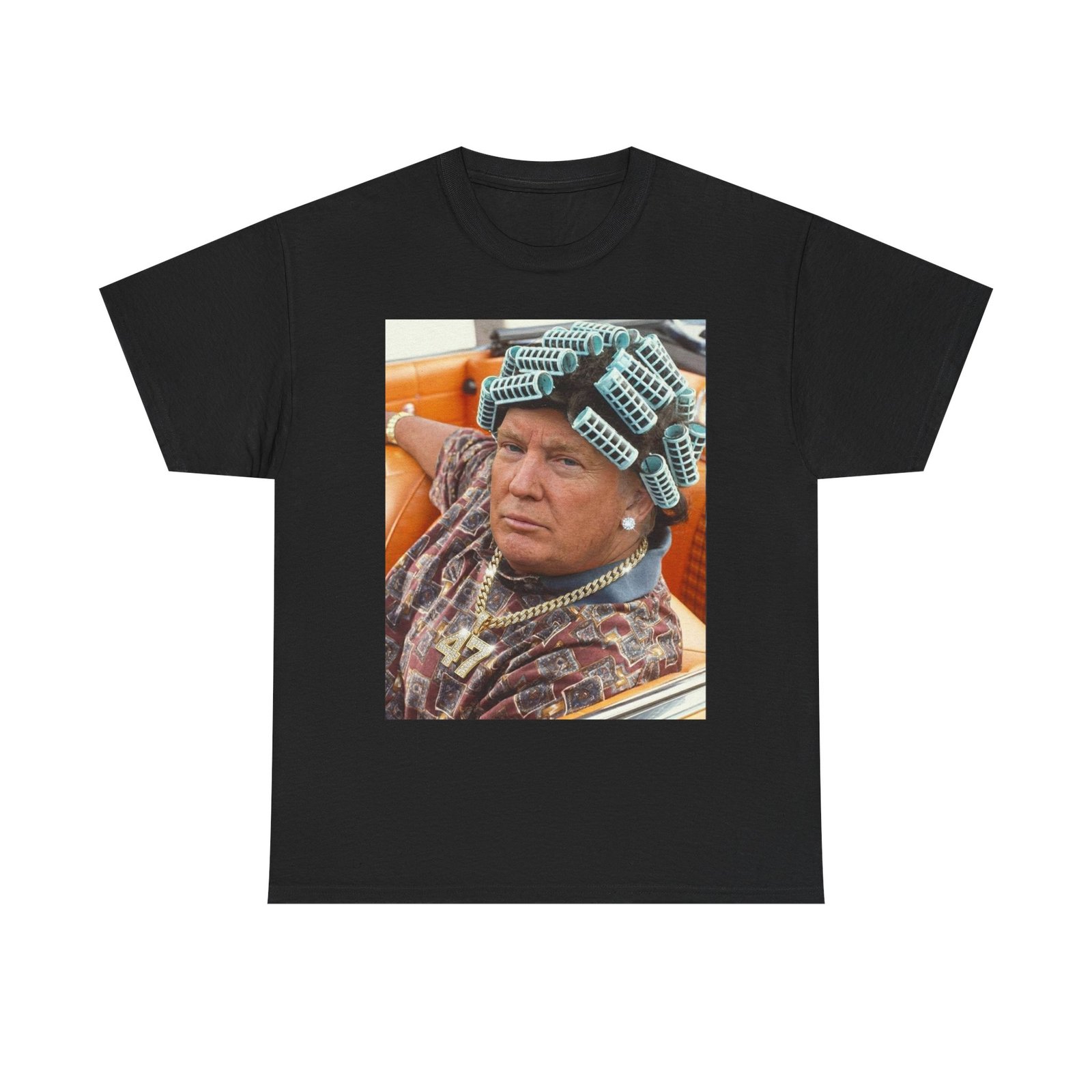 Graphic Tee — BigWormDJT with Hair Rollers