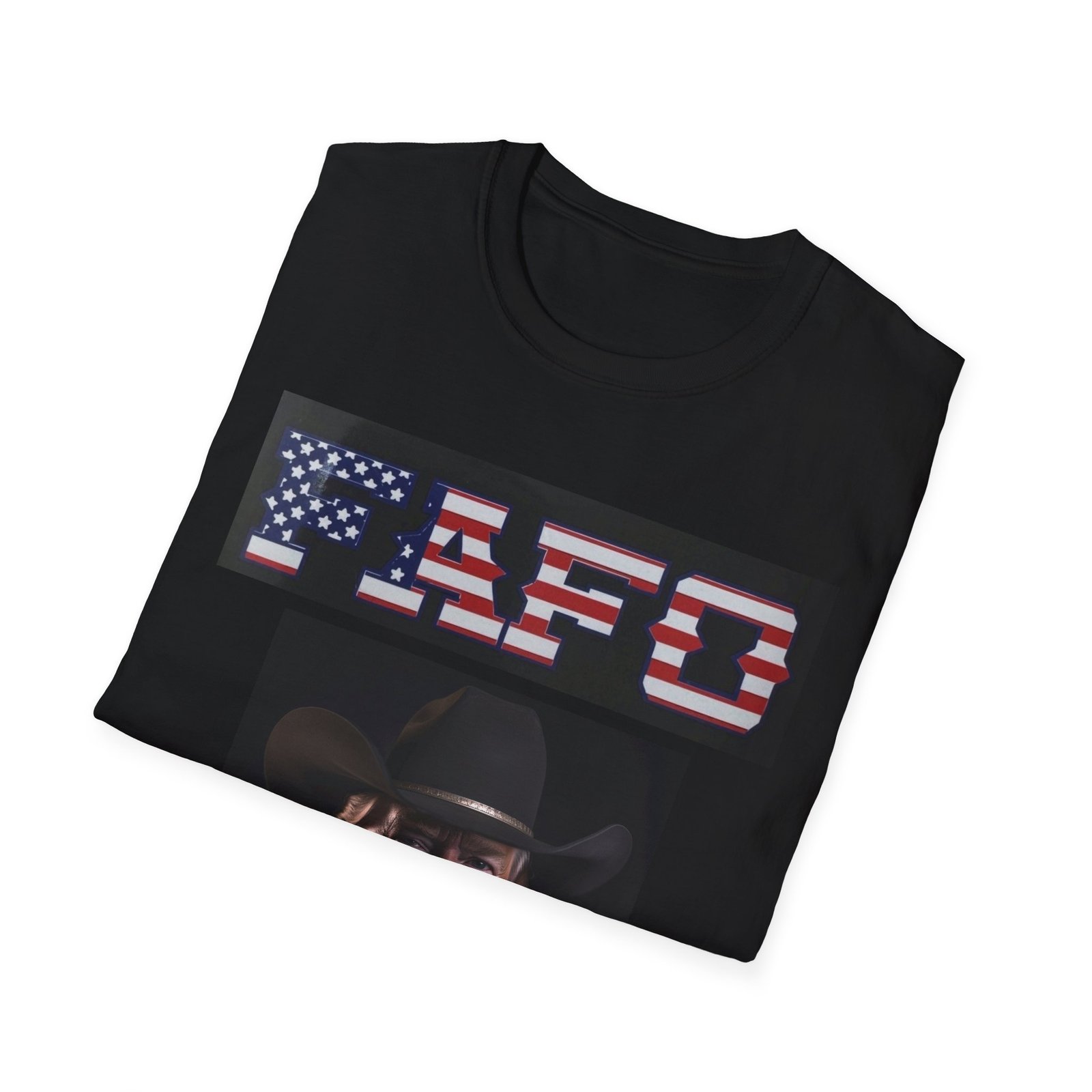 FAFO American Flag T-Shirt — Patriotic Cowboy Portrait Tee - Image 4