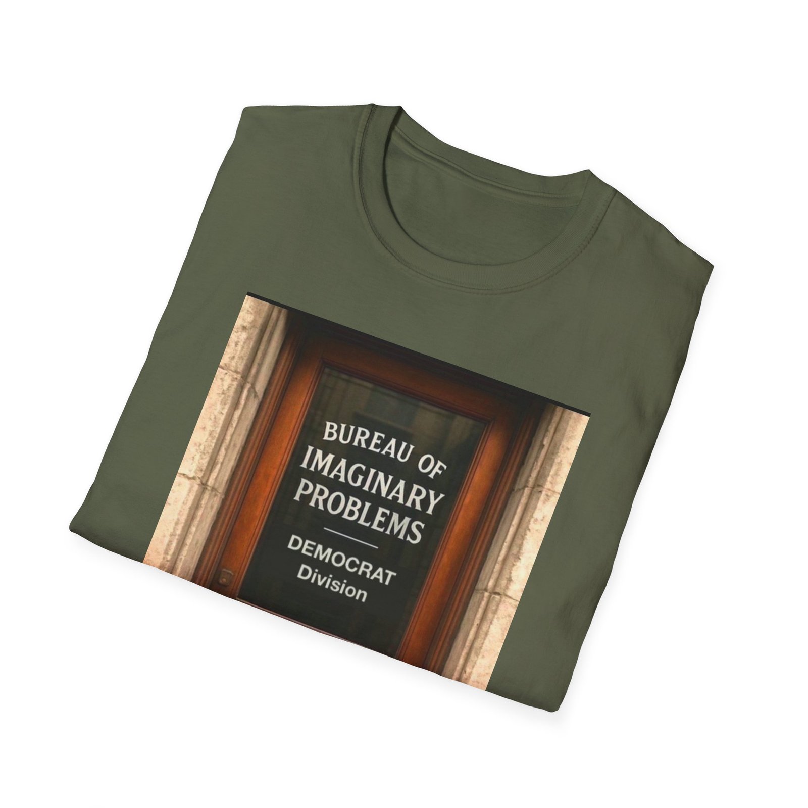 T-Shirt — "Bureau of Imaginary Problems" Vintage Door Political Humor Tee - Image 12