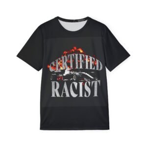 Men's Athletic Jersey with 'Certified Racist' Graphic