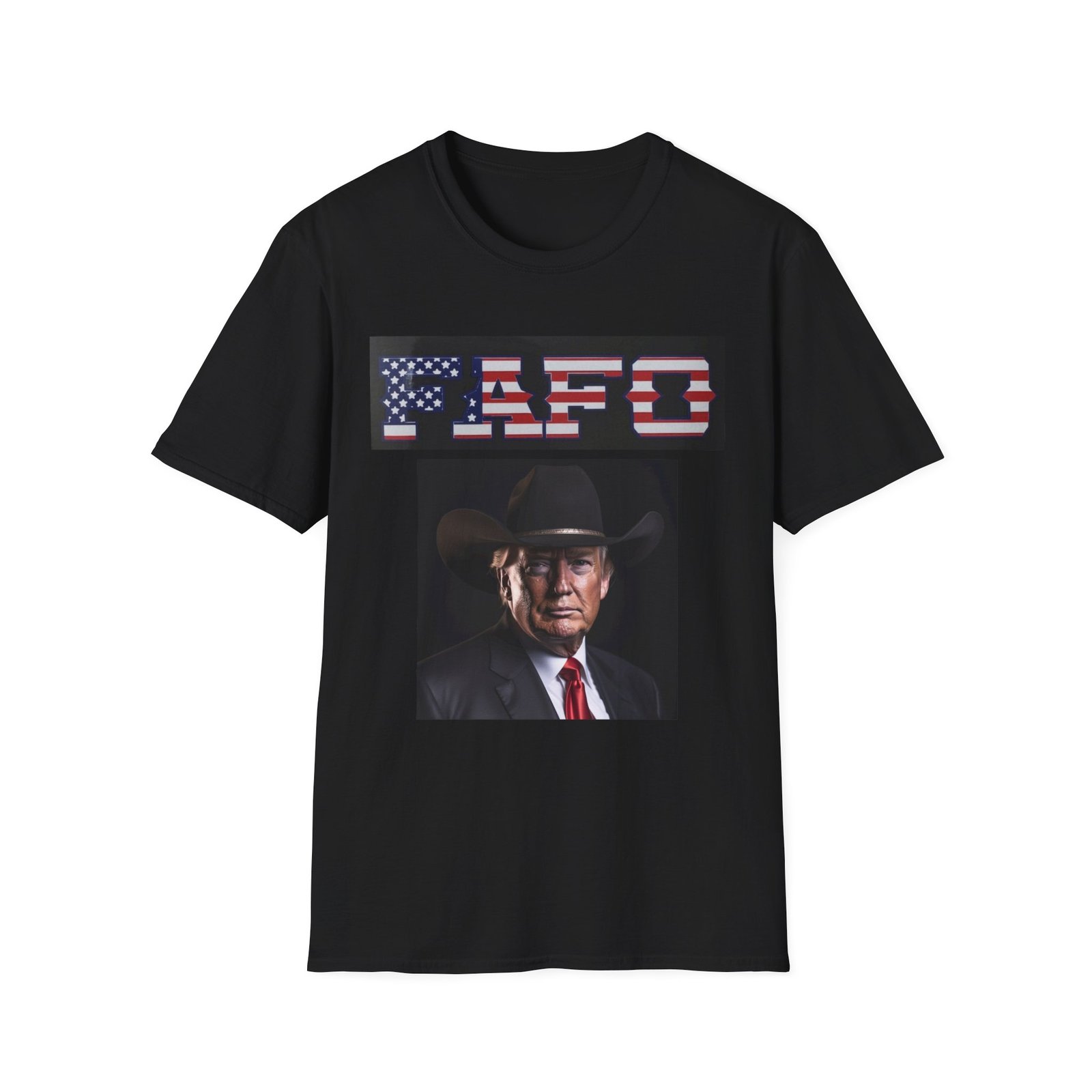 FAFO American Flag T-Shirt — Patriotic Cowboy Portrait Tee