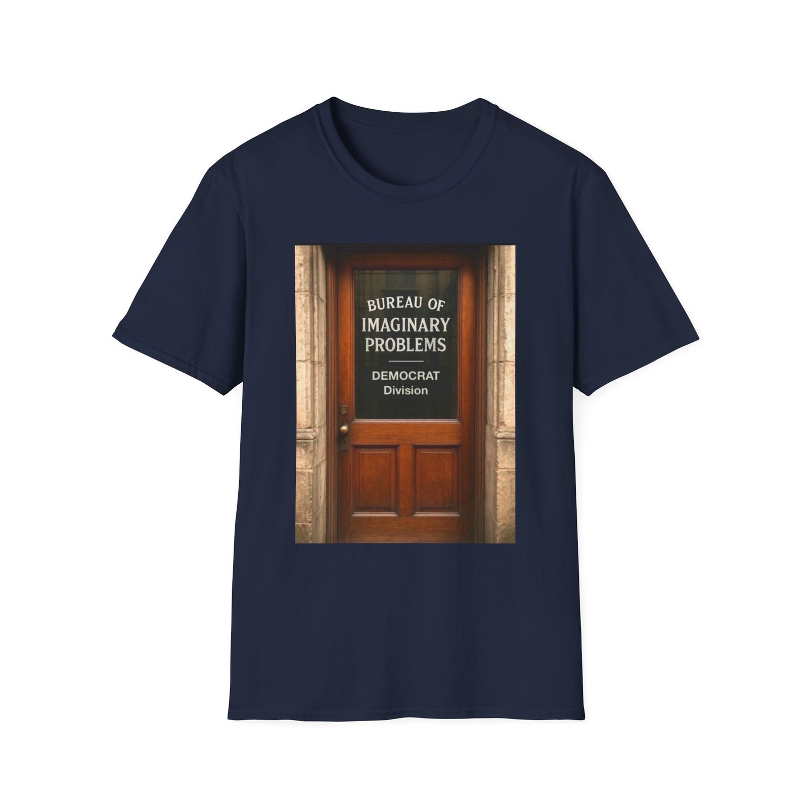 T-Shirt — "Bureau of Imaginary Problems" Vintage Door Political Humor Tee - Image 17