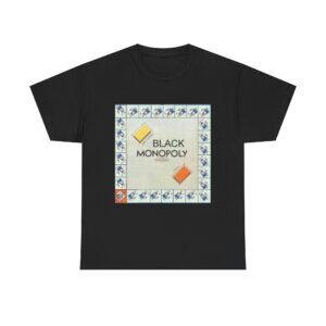 Black Monopoly Board Tee – Retro Game Night Graphic T-Shirt