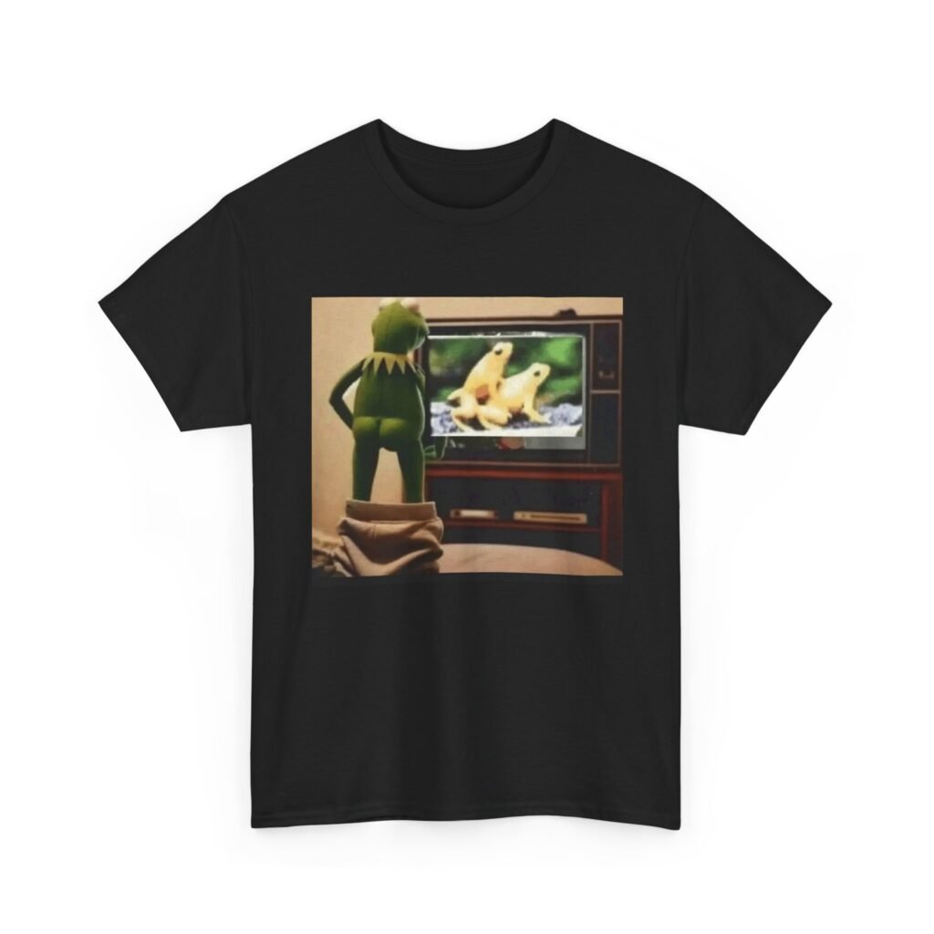 Kermit Watching TV Meme Tee - Funny Kermit Frog Graphic T-Shirt