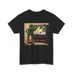 Kermit Watching TV Meme Tee - Funny Kermit Frog Graphic T-Shirt