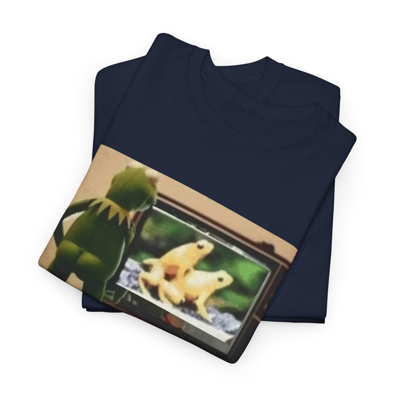 Kermit Watching TV Meme Tee - Funny Kermit Frog Graphic T-Shirt - Image 19