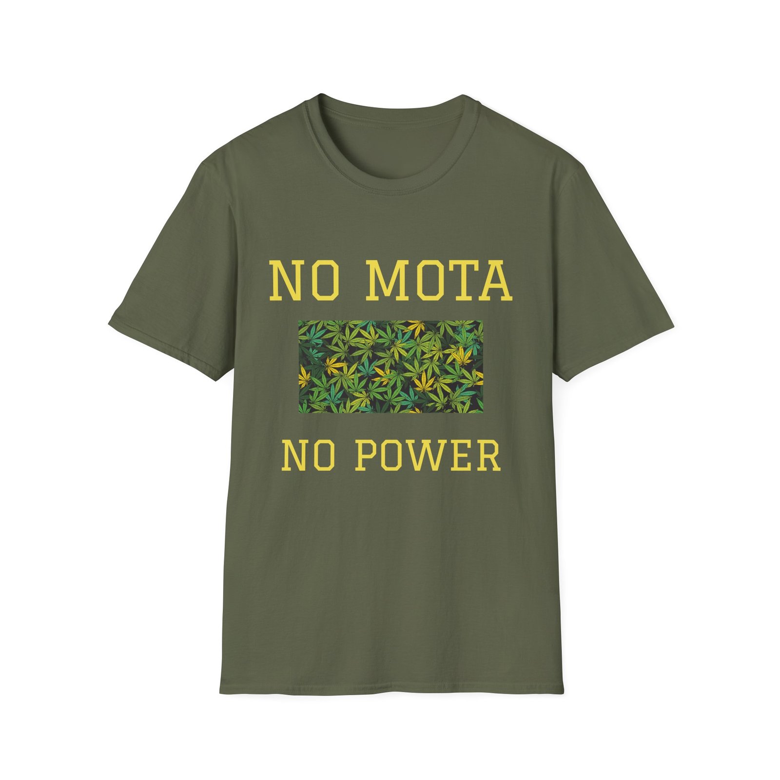T-Shirt — "No Mota No Power" Cannabis Leaf Graphic Tee - Image 9