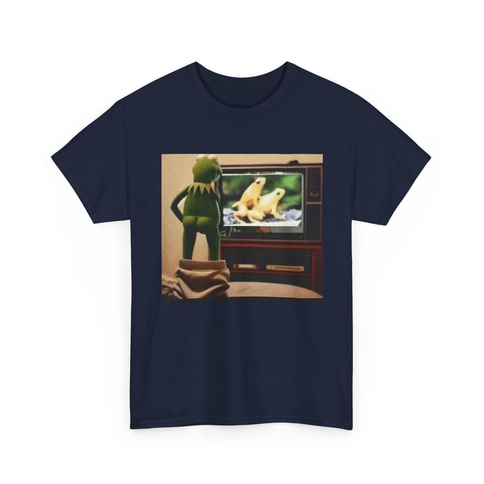 Kermit Watching TV Meme Tee - Funny Kermit Frog Graphic T-Shirt - Image 17