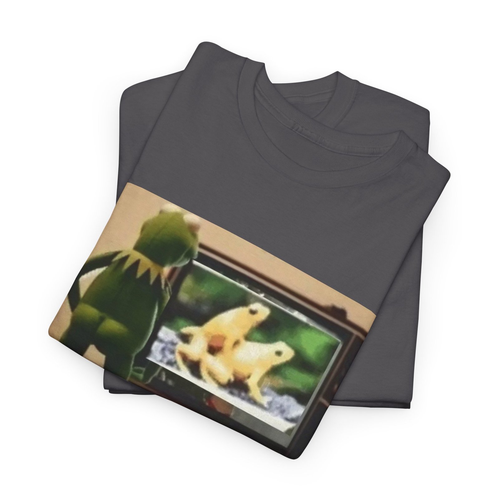 Kermit Watching TV Meme Tee - Funny Kermit Frog Graphic T-Shirt - Image 15
